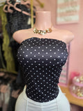 Belly top polka dot double layered