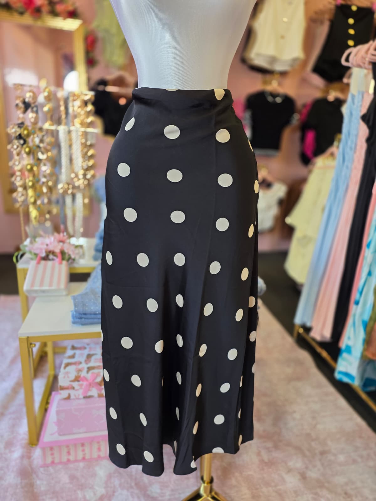Maxi skirt polka dot