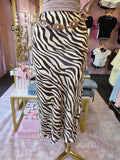 Zebra skirt brown (no belt)