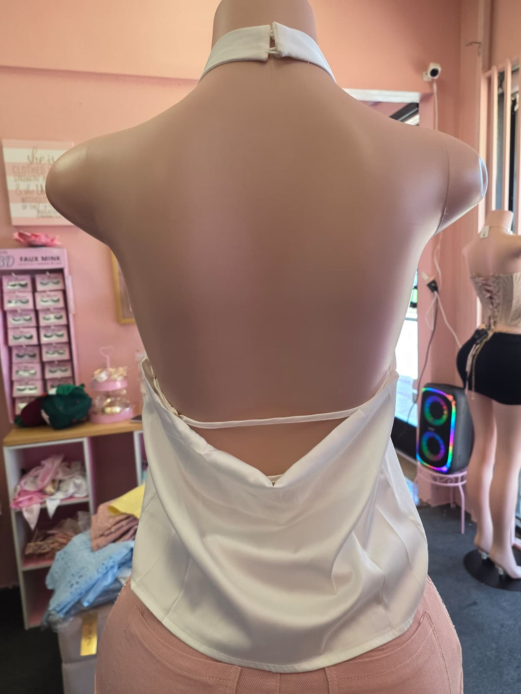 Satin halter top