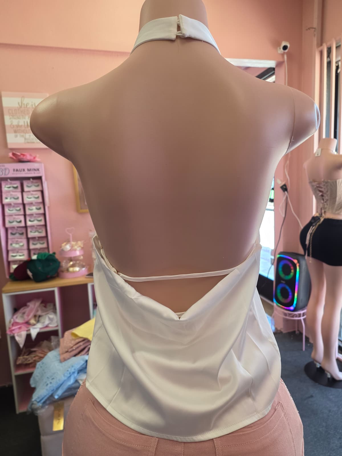 Satin halter top
