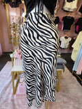 Zebra skirt black