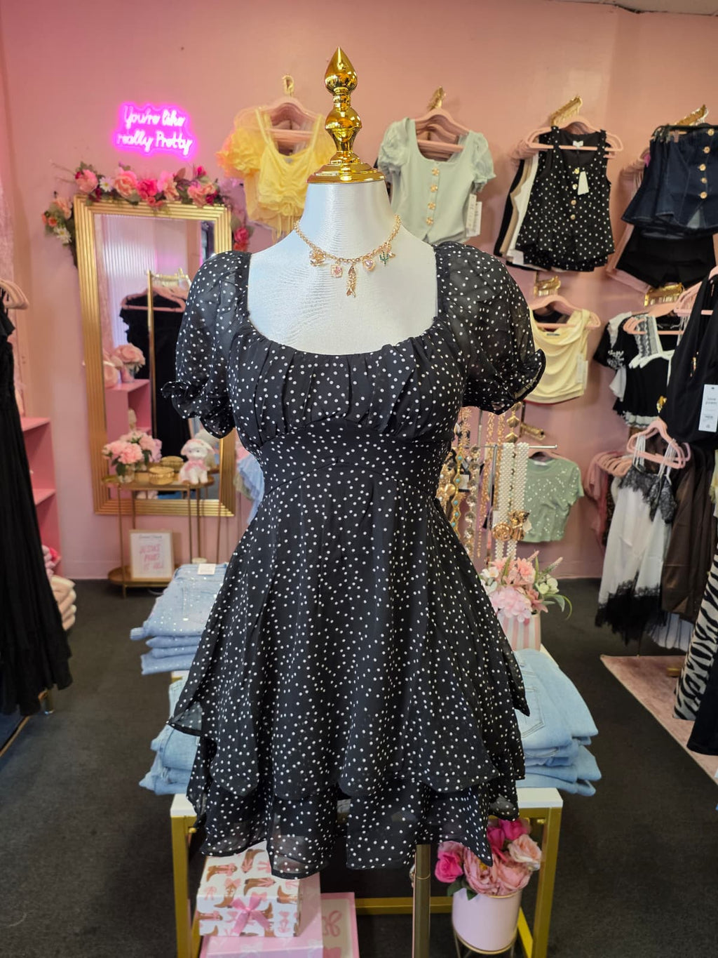 Luu polka dot dress